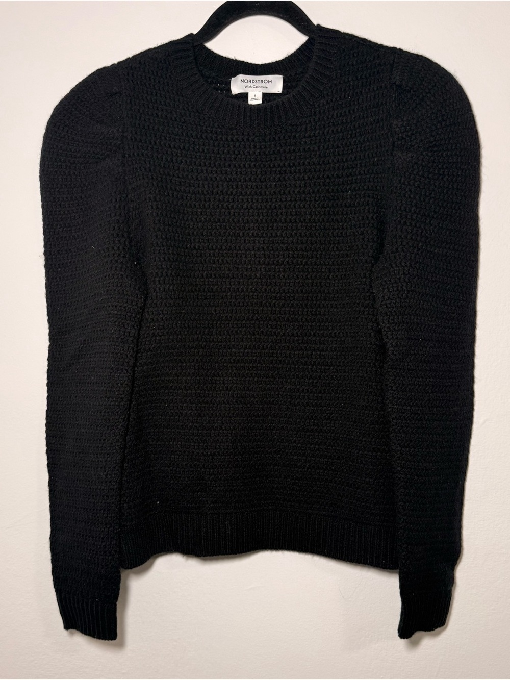 Nordstrom Women's black Cashmere Wool Pullover size small s